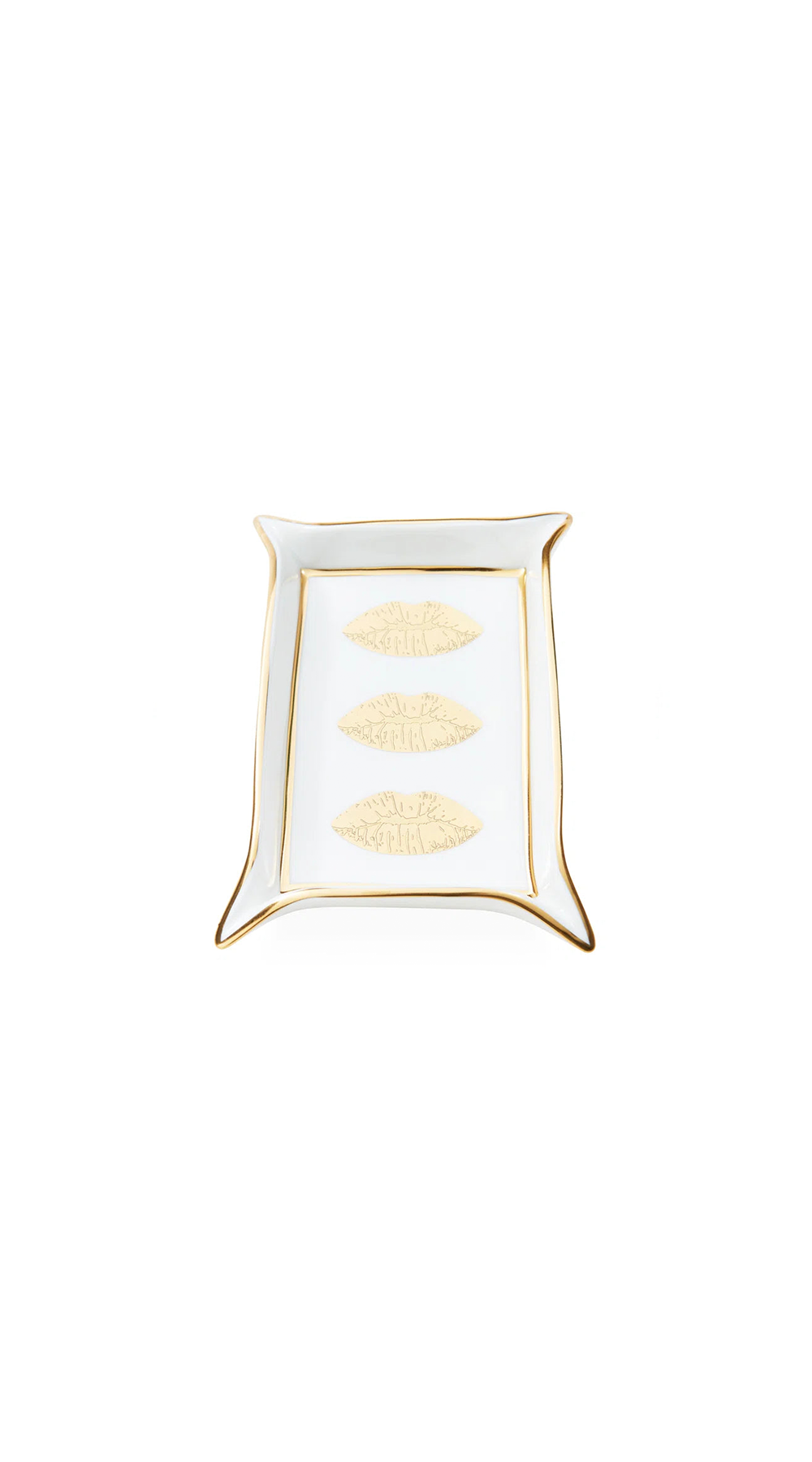 jonathan adler tray with gold accents on a white background