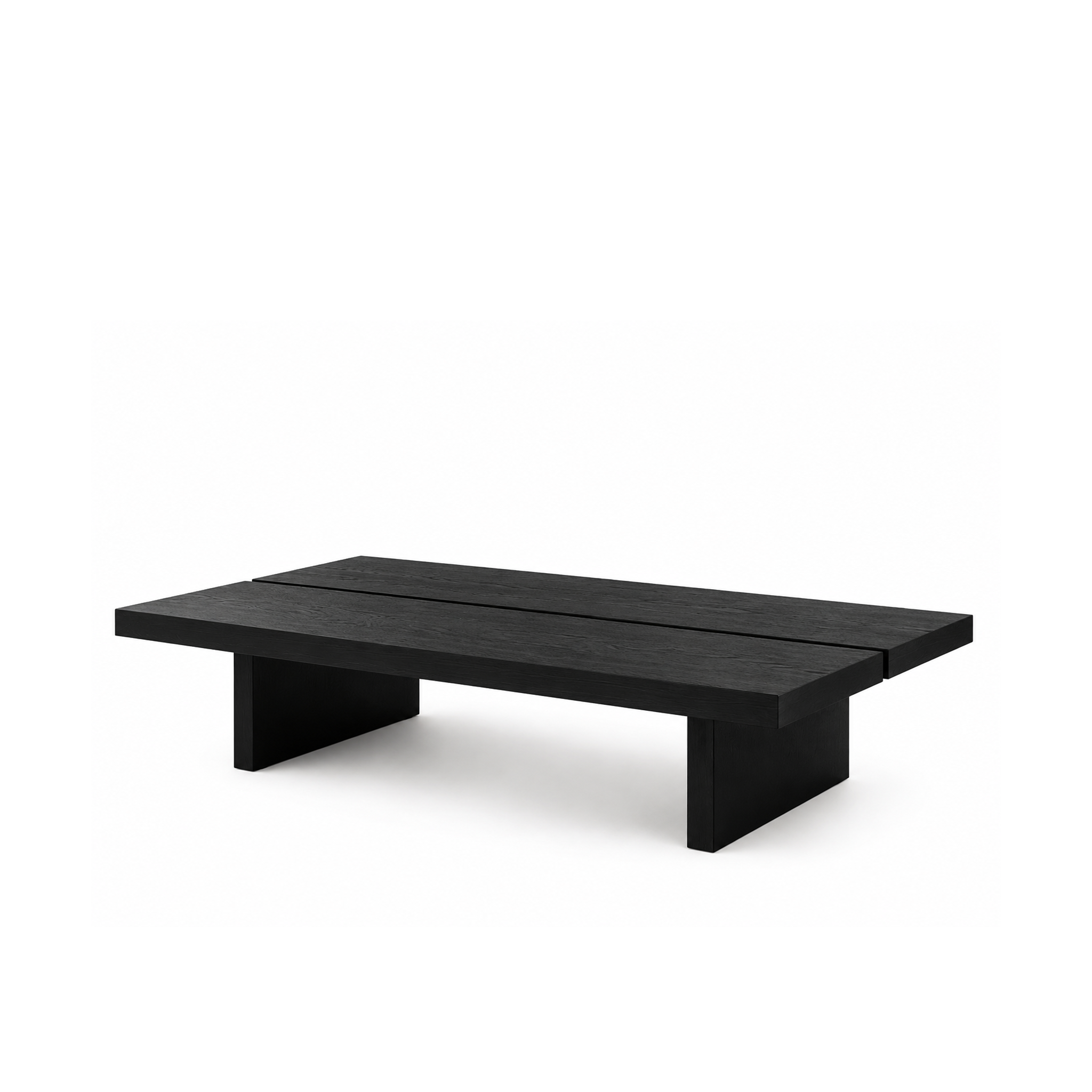 diagnol view of luka coffee table in a white space