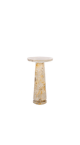 Load image into Gallery viewer, marble round accent table with white background
