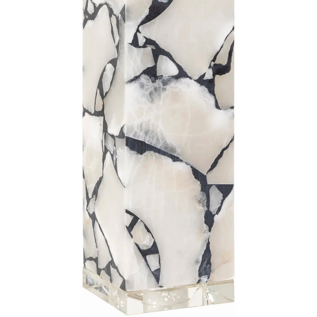 marble tabel lamp close up of base