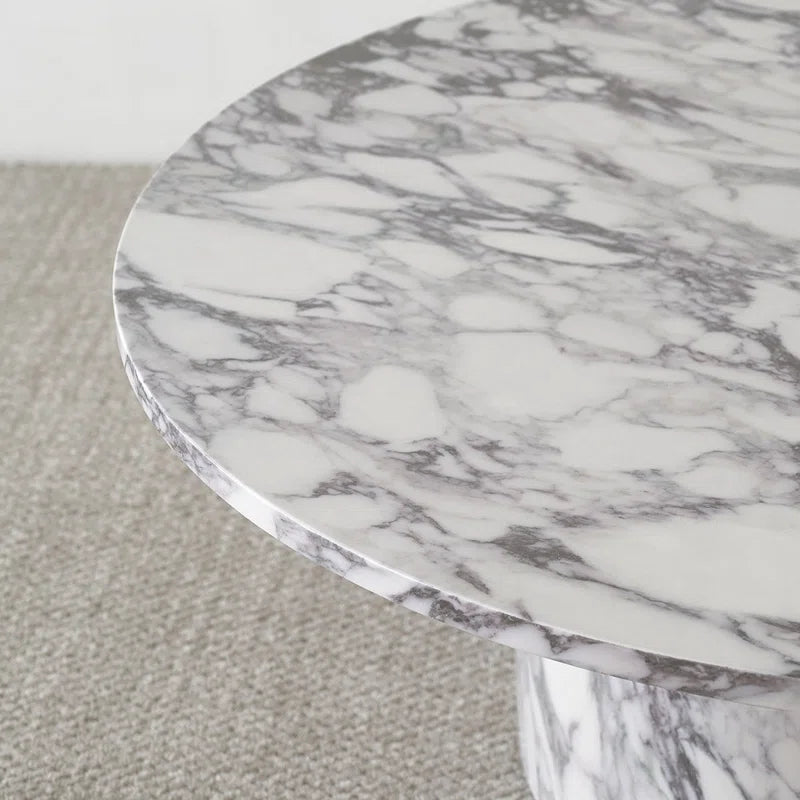 modern coffee table close-up on an area rug