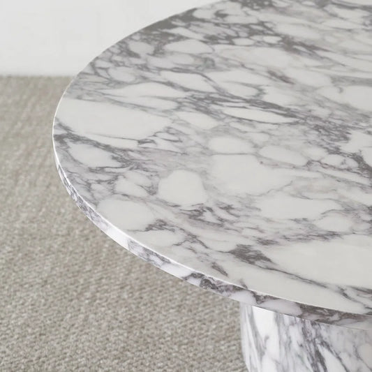 modern coffee table close-up on an area rug