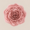 Load image into Gallery viewer, A single large pink rose centered on a plain warm beige background.
