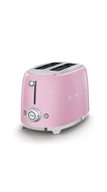 Load image into Gallery viewer, pink retro toaster in white space side view
