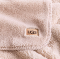 Load image into Gallery viewer, Pink Throw Blanket Up-Close Image with UGG label
