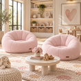 Load image into Gallery viewer, pink pumpkin chairs in a playroom with a table and artwork on the wall
