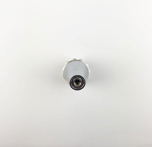 round crysatl knob back view with white background
