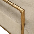 Load image into Gallery viewer, Sheena Accent Chair upholstery and gold metal handle
