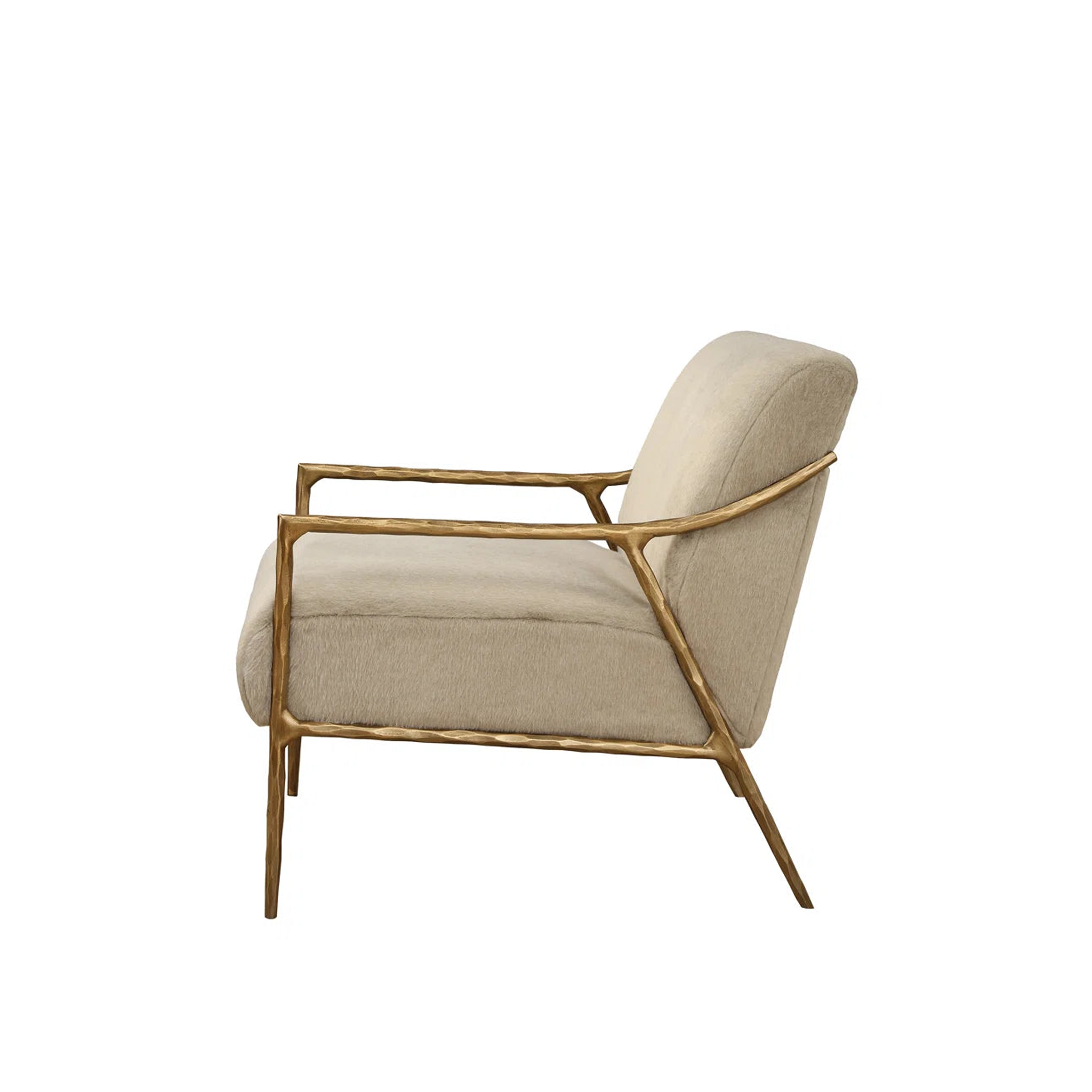 side view of Sheena Accent Chair in a white space