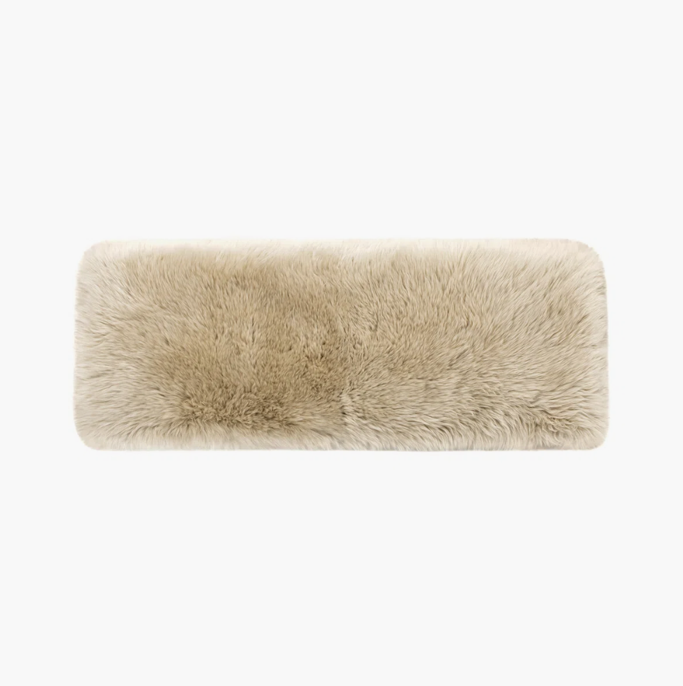 Leda 49" Sheepskin Bench overhead view