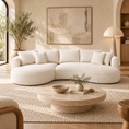 Load image into Gallery viewer, Cream boucle curved sofa with chaise in a warm neutral living room
