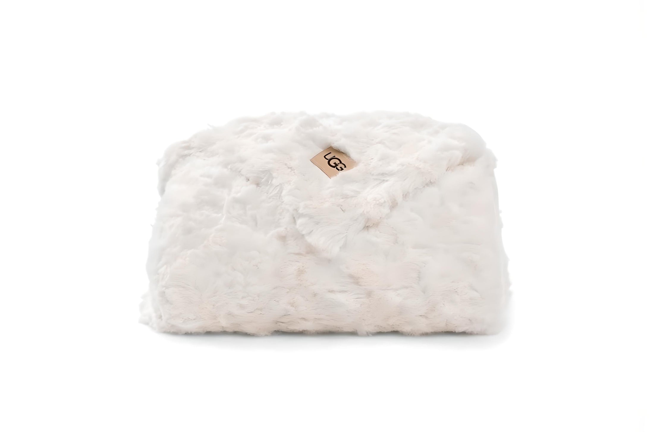 white blanket folded with white background