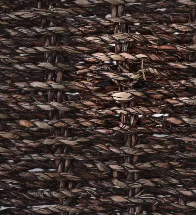 wicker basket for stairs close-up of basket weave