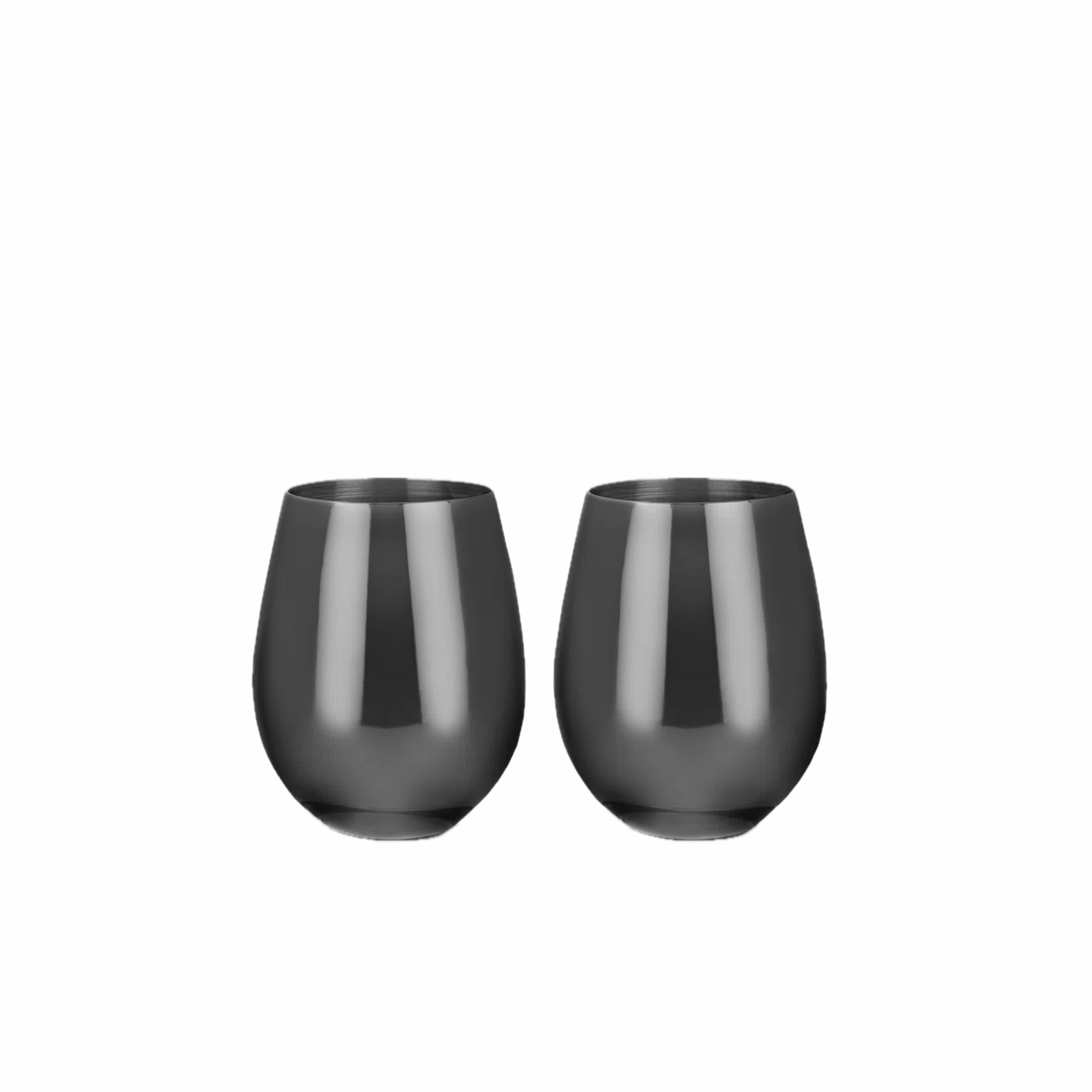 wine glasses dark in color with a white background