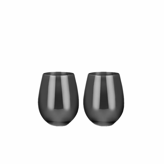 wine glasses dark in color with a white background