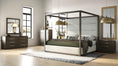 Load image into Gallery viewer, wood dresser in bedroom with a bed and nightstand
