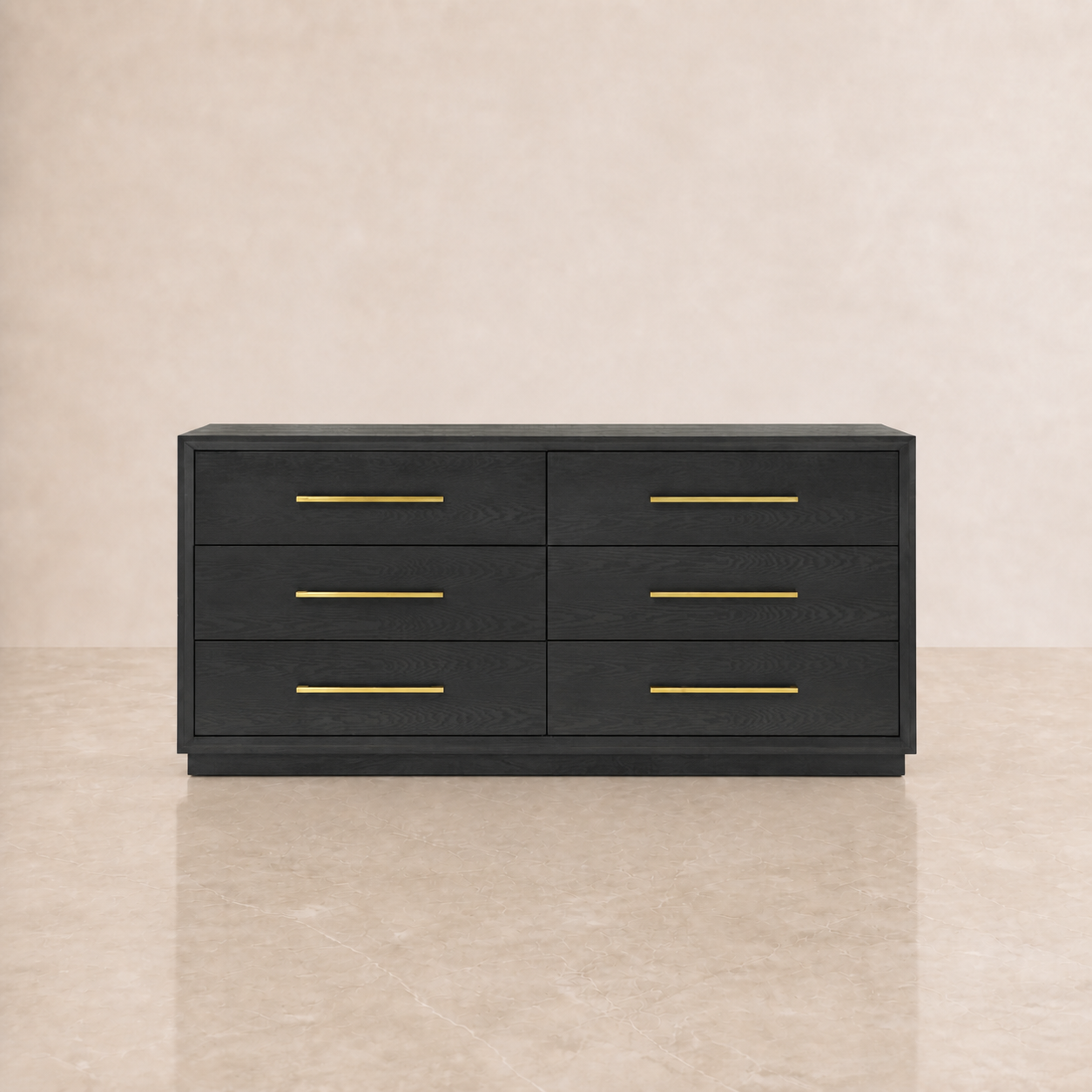 wood dresser in studio